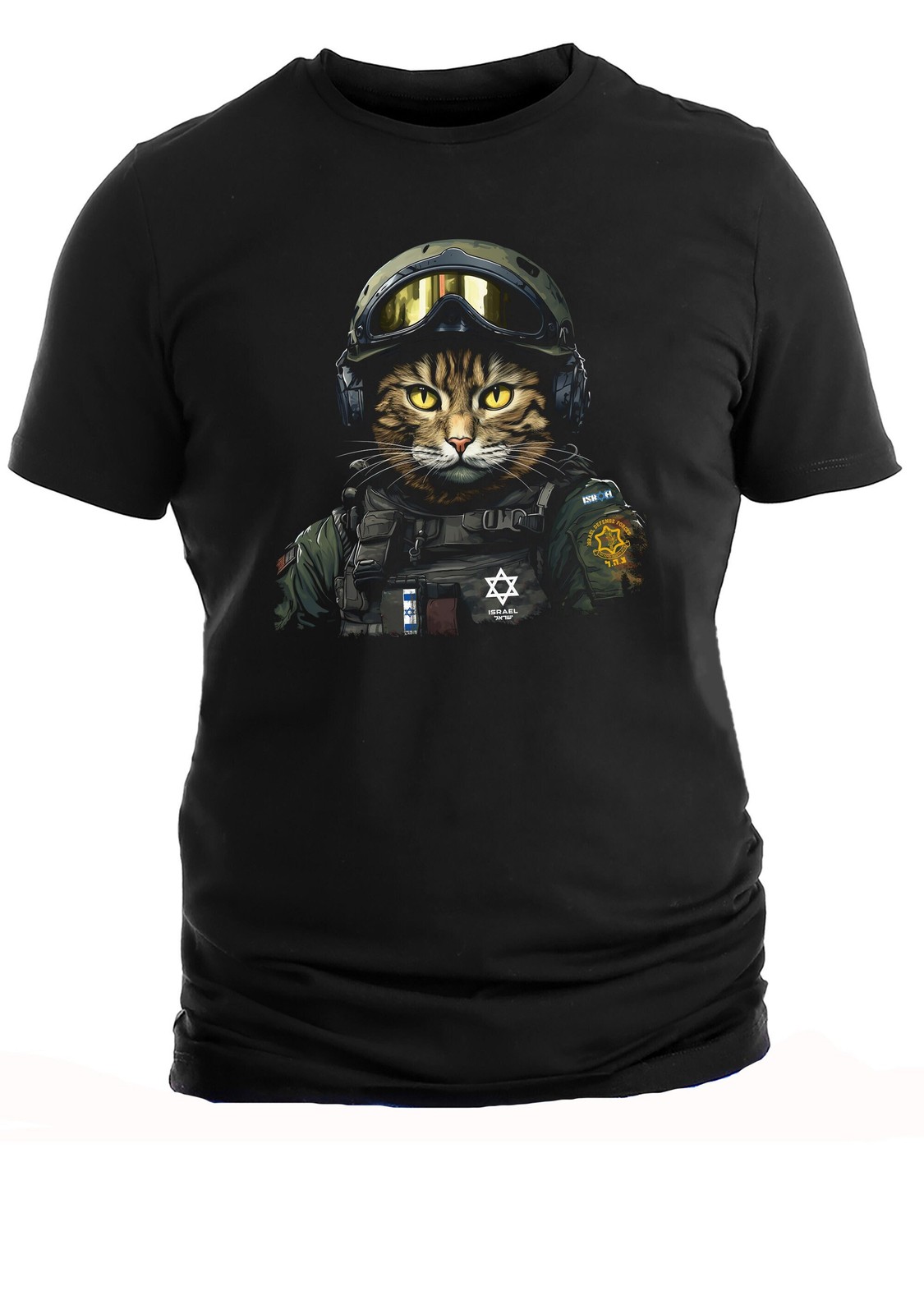 Israeli Defense Force Shirt, Art Cat Soldier, Shirt Israeli Military Army IDF
