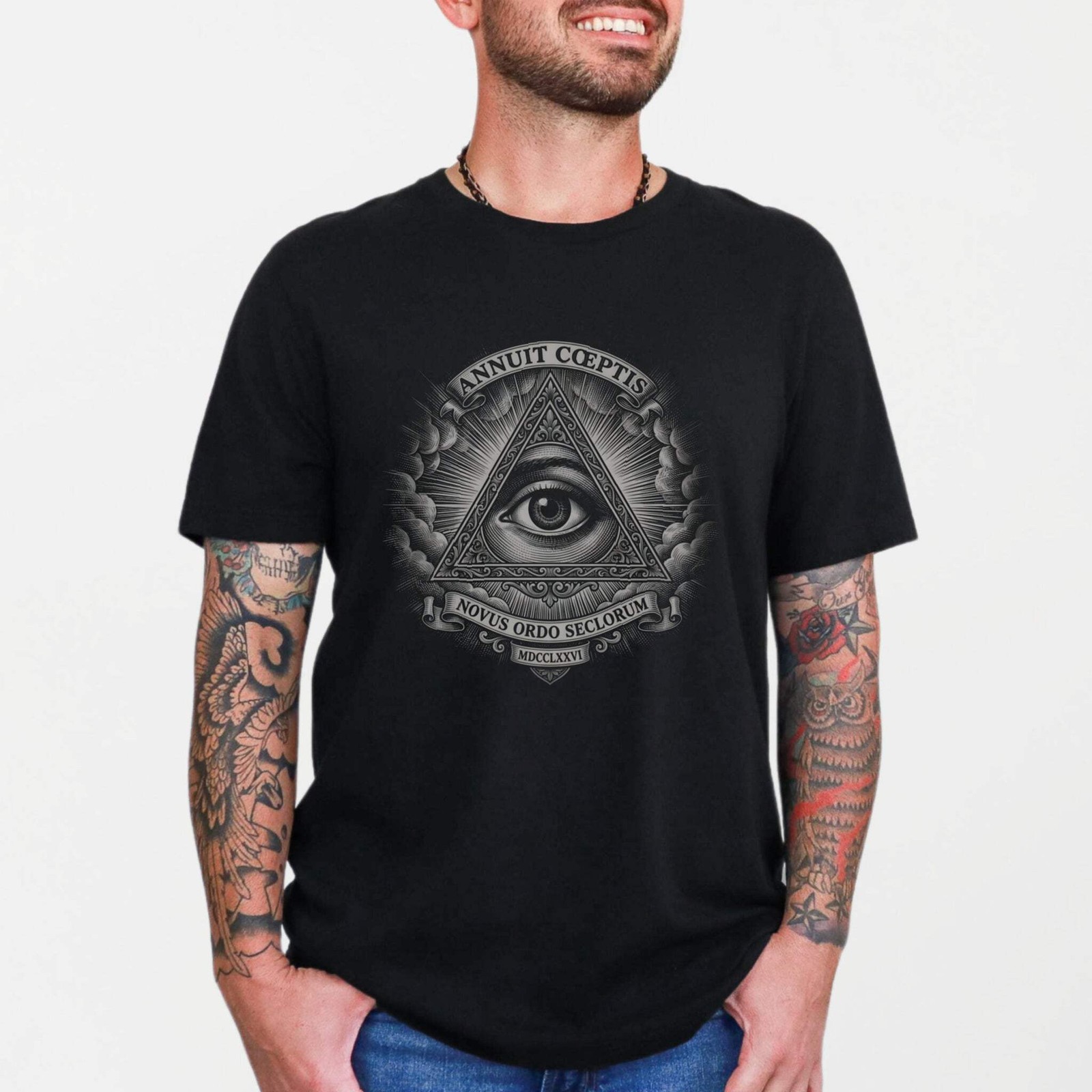 Eye of Providence T-Shirt | Illuminati All-Seeing Eye Masonic Symbol Tee