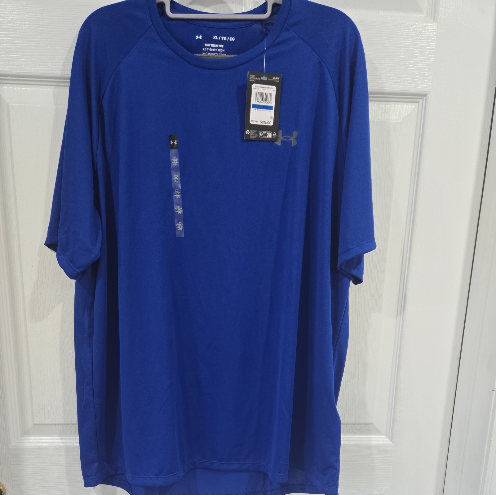 New With Tags Under Armour Men’s Shirt Blue XL Short Sleeve UA Tech 2.0