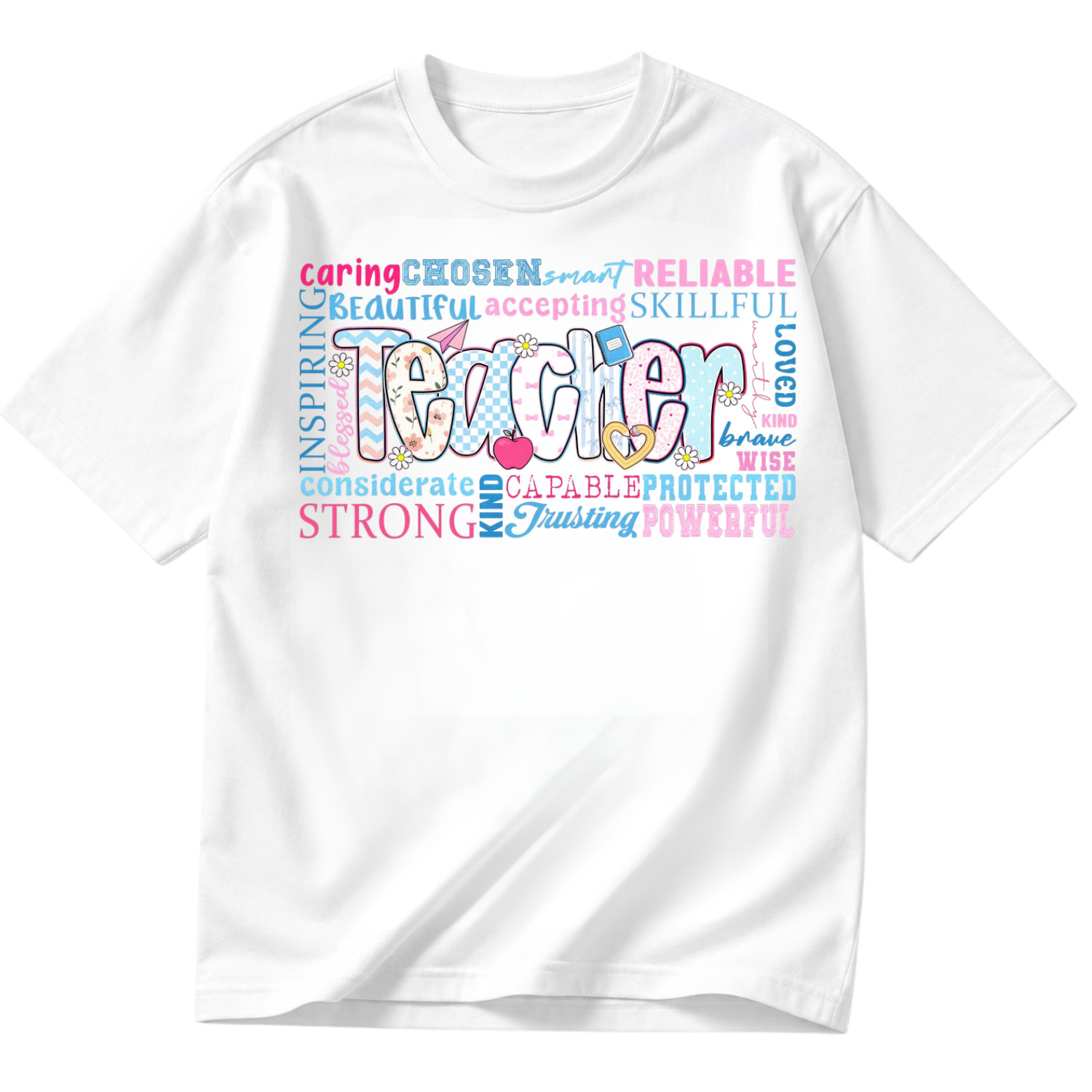 Teacher Shirt Inspirational Quotes Cute Back To School Teacher Gift Tee S-5XL