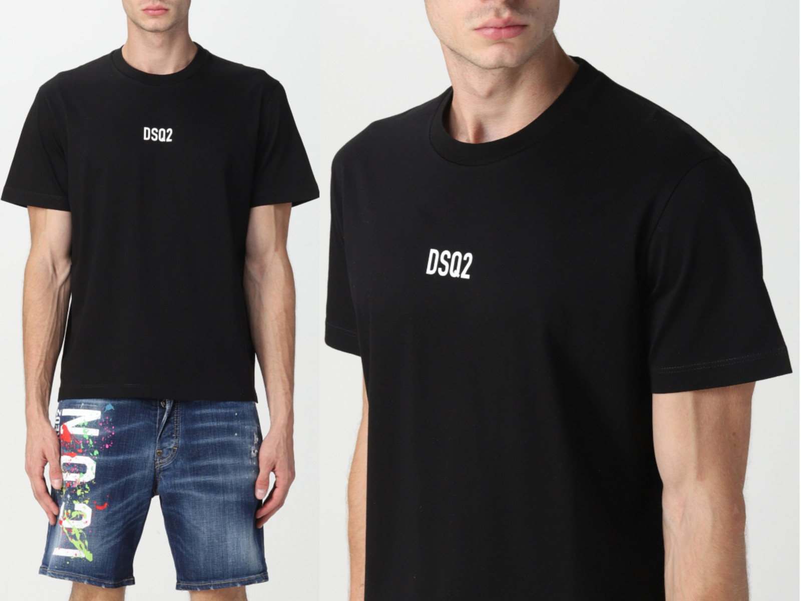 Dsquared2 Jeans Icon Mini Dsq2 Logo Print Box Tee T-Shirt Shirt New Season New M