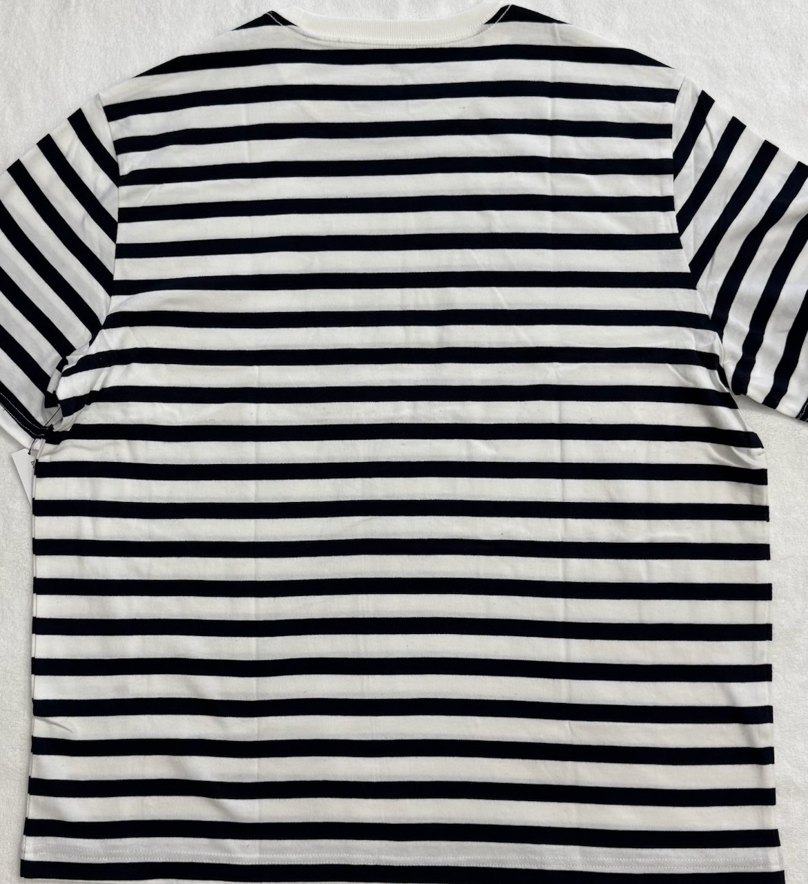 New Banana Republic Men’s Short Sleeve T-Shirt White Stripe Size L $20.00