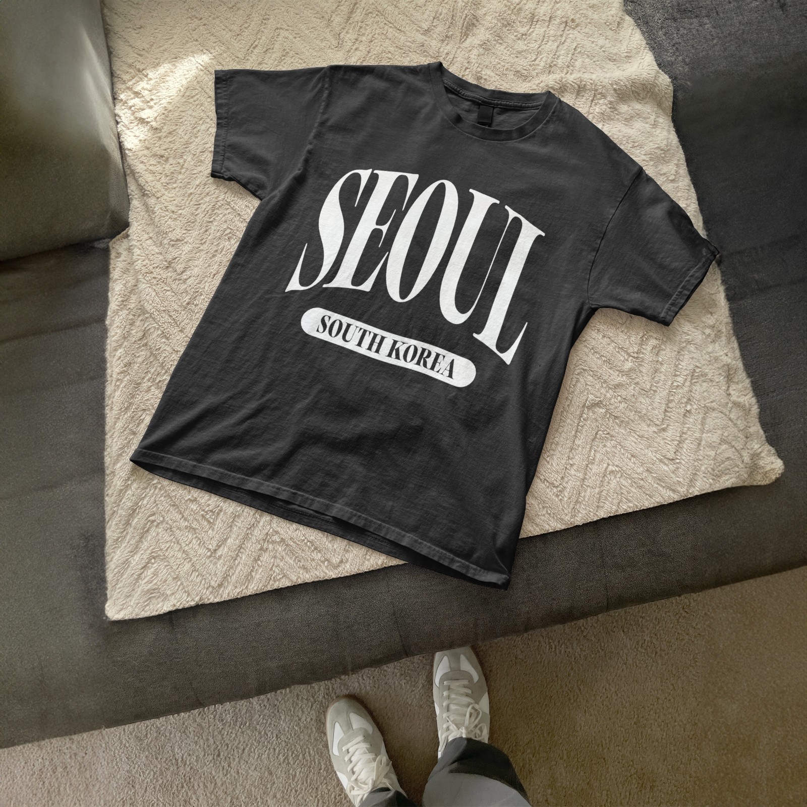 Seoul South Korea vintage city souvenir classic tee travel