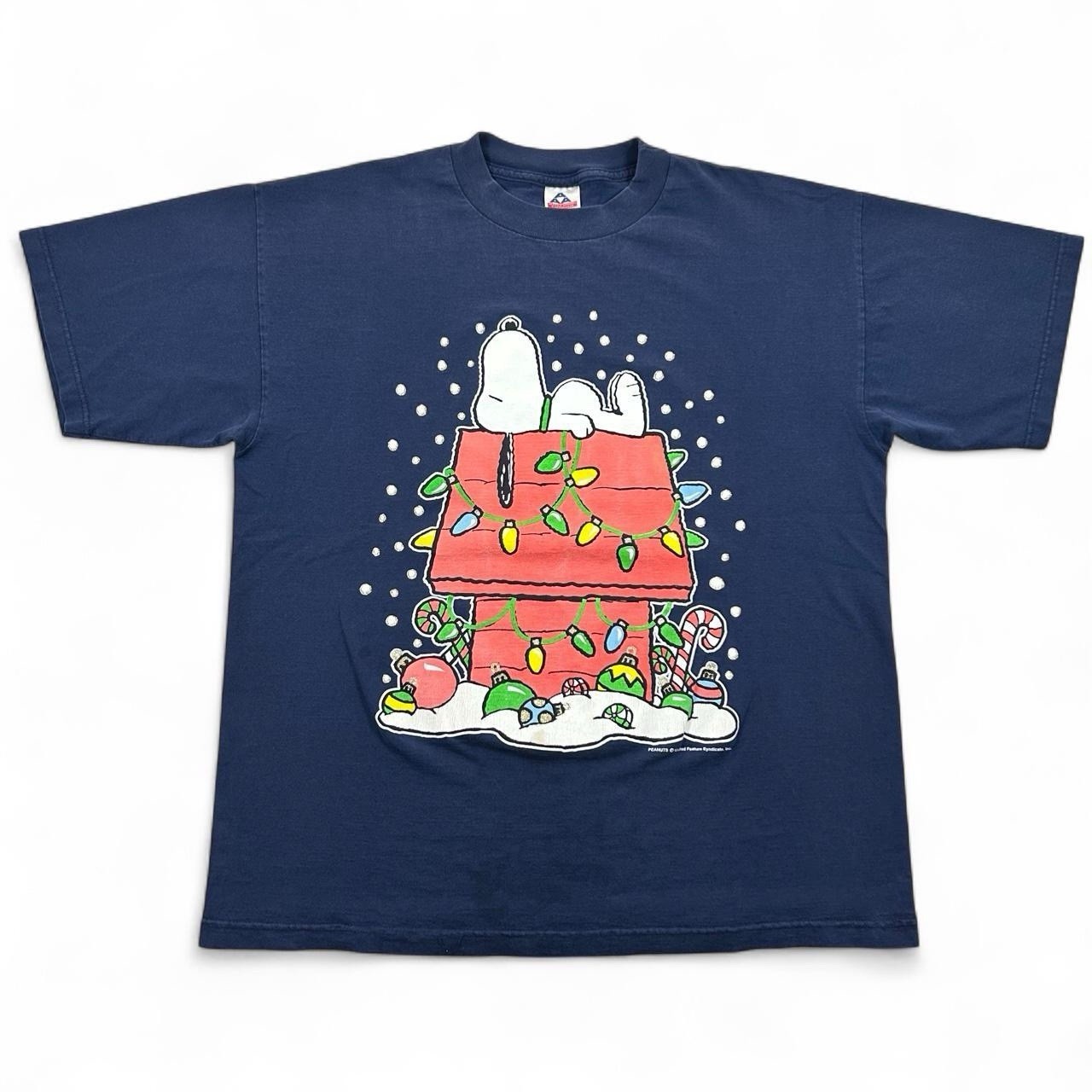 Vintage 90s Snoopy Peanuts Shirt Christmas Graphic Men’s Size XL Short Sleeve