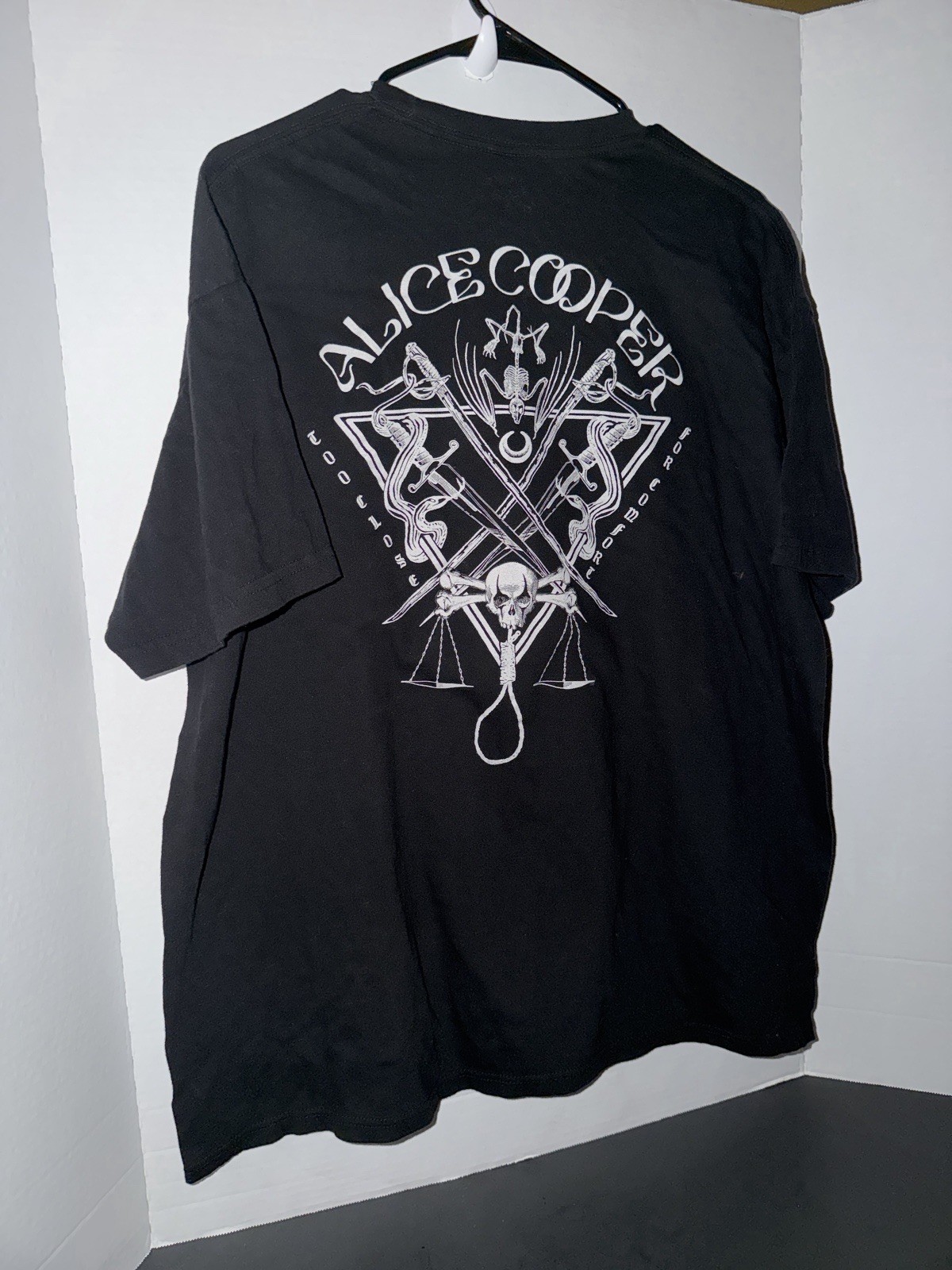 Alice Cooper Men’s Black Graphic Logo Crew Neck Short Sleeve Tee Trial XXL