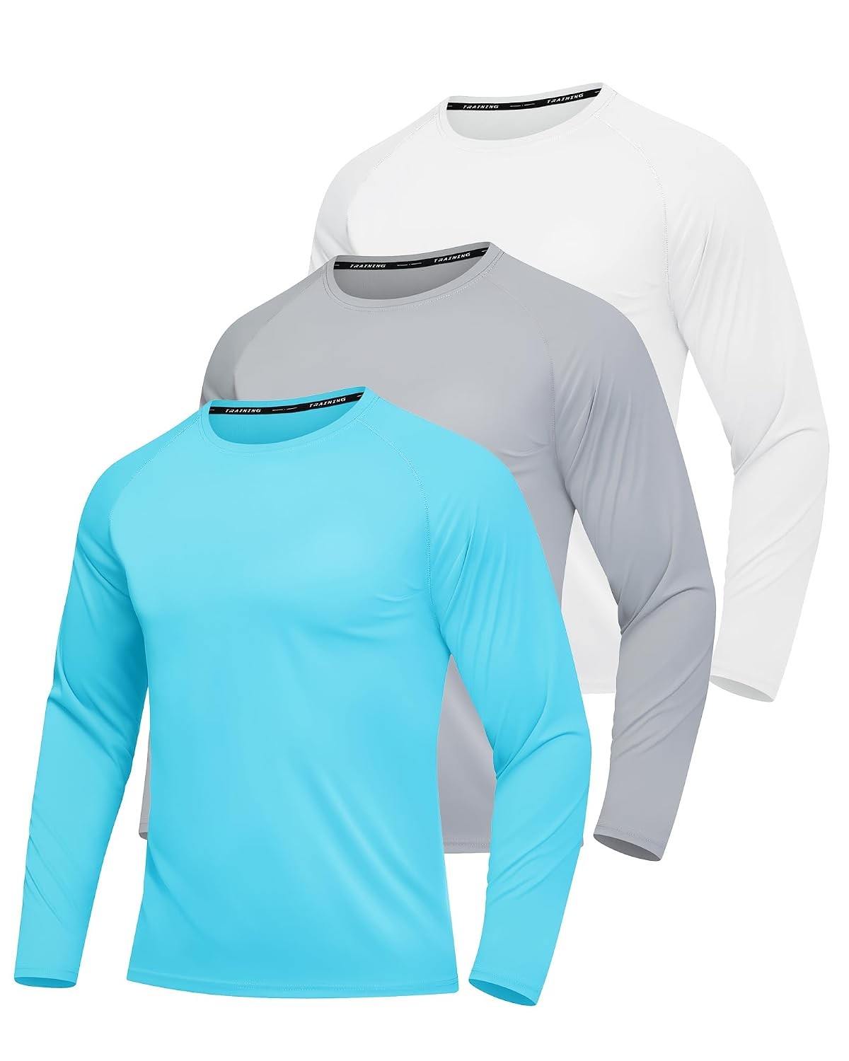 Men’s UPF 50+ Long Sleeve Running Fishing Shirts UV Protection Clothing