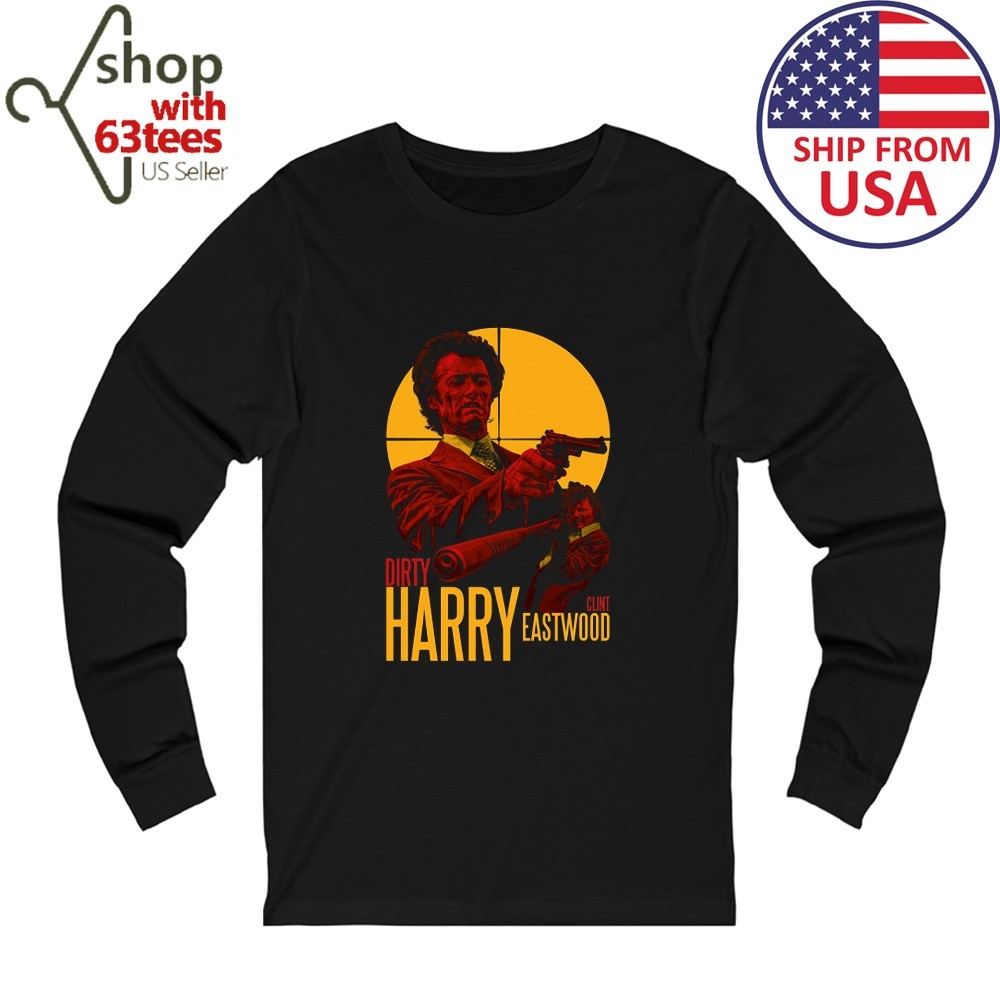 Dirty Harry Clint Eastwood Men’s Black Size S to 2XL