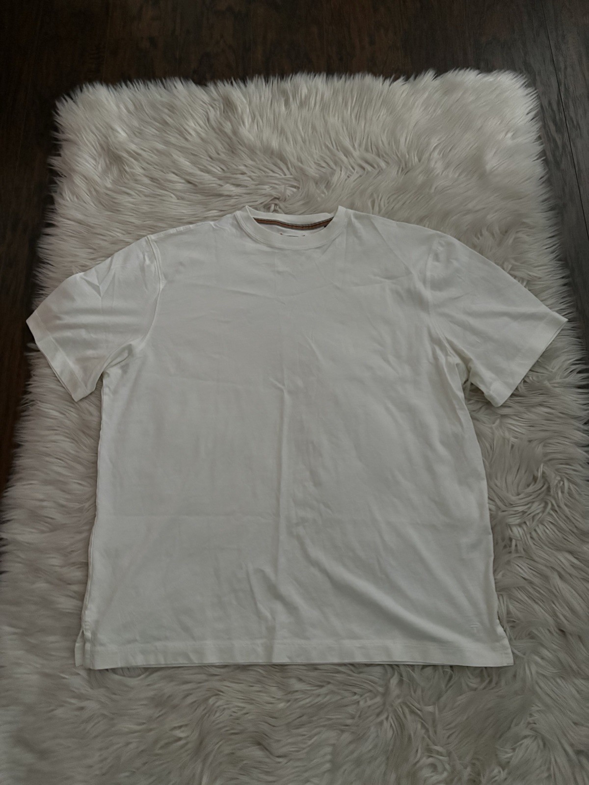 Men’s Left Coast Tee Pima Cotton White Crew Neck T-shirt – Size Large