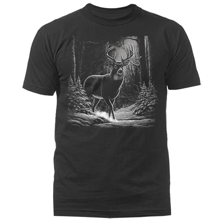 Whitetail Buck Deer Winter Forest Wildlife Wilderness Nature T-shirt
