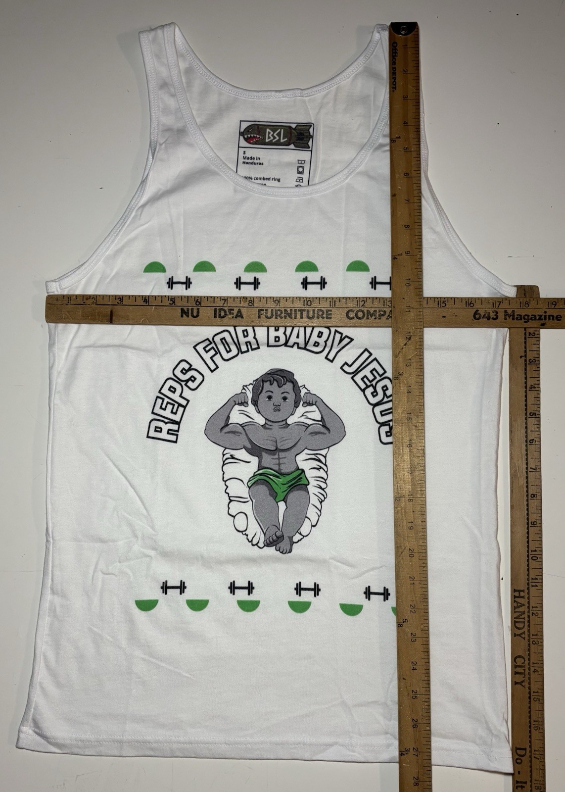 Reps For Baby Jesus Gym Work Out Tank Top God Lord Men’s S Sleeveless Shirt