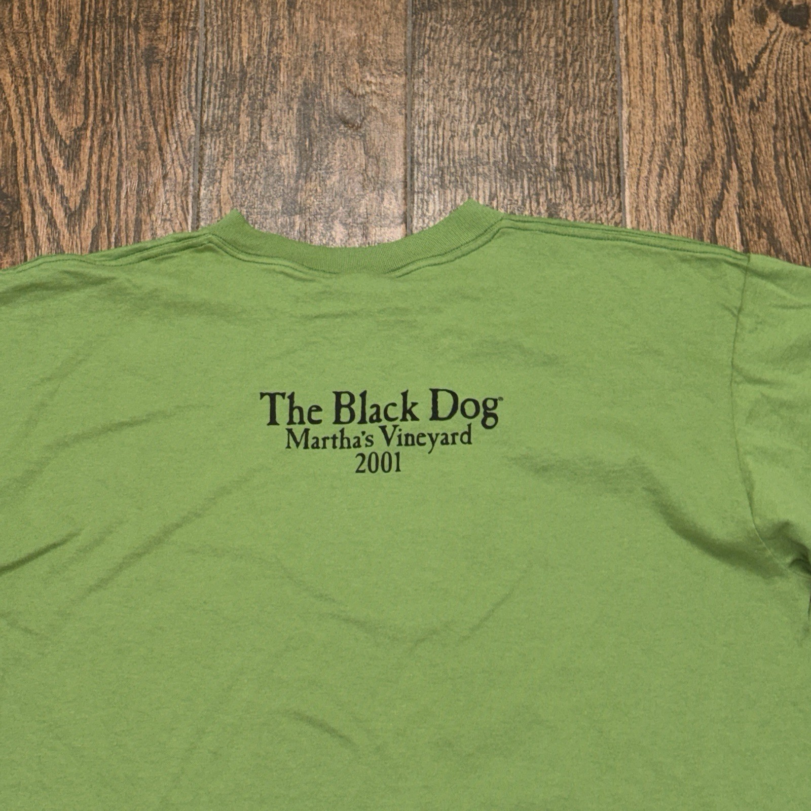 The Black Dog Mens Vintage Martha’s Vineyard 2001 Green Short Sleeve T Shirt XL