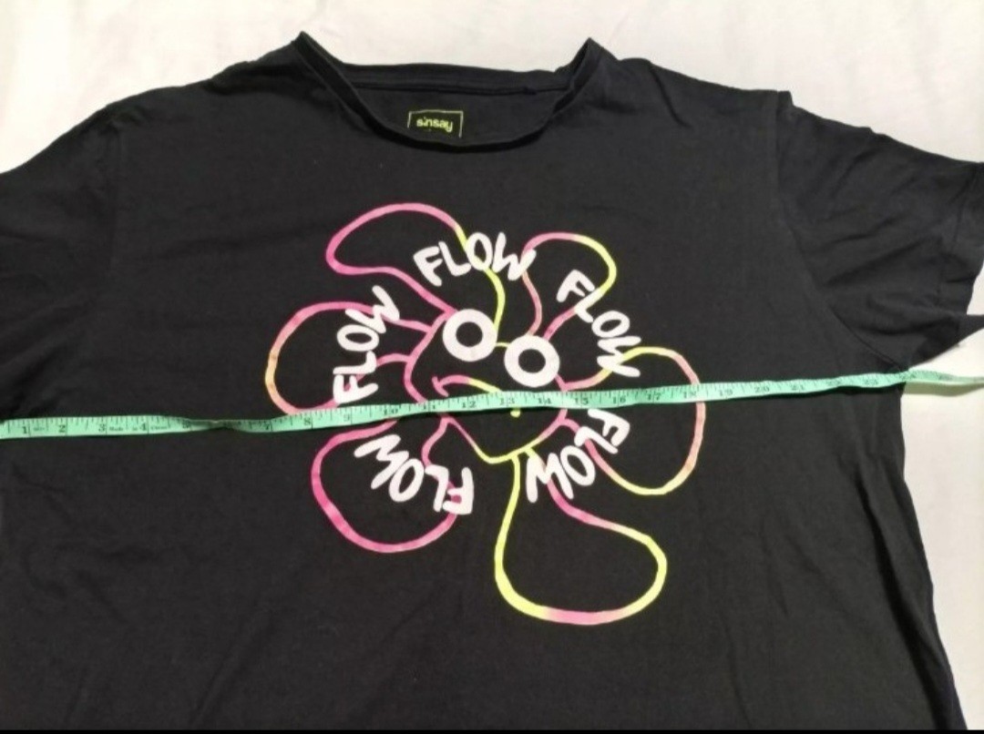 Men’s Black Basic T-shirt Size XXL Colorful Fun Summer Vibe Outfit