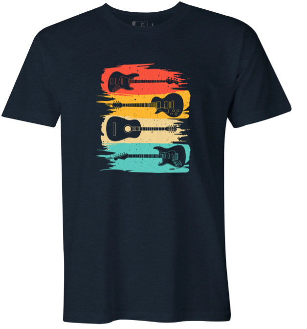 Rocker Guitar Print Tee – Choose Your Size & Color!