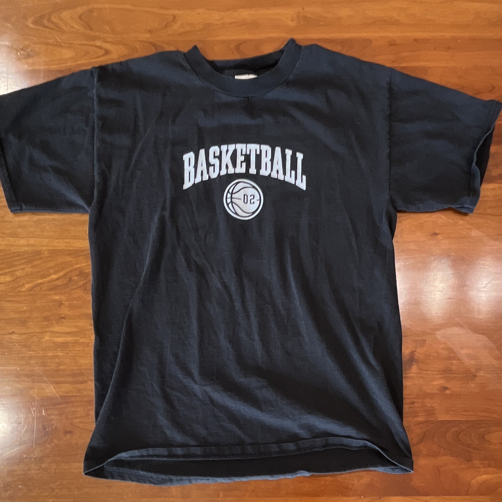 Vintage Y2K Nike Basketball Shirt Mens L Fits Small Black 02 Graphic Tee Swoosh