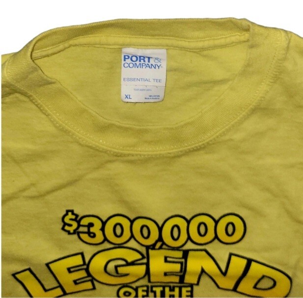$300,000 Legend of The Hidden Buddha Men’s X-Large Yellow T-shirt Port & Company
