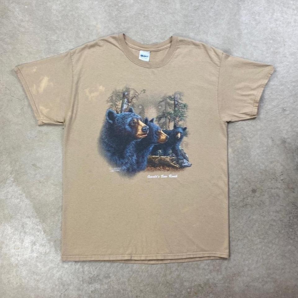 Vintage Oswald’s Bear Ranch Shirt Size Large Brown Nature Outdoor