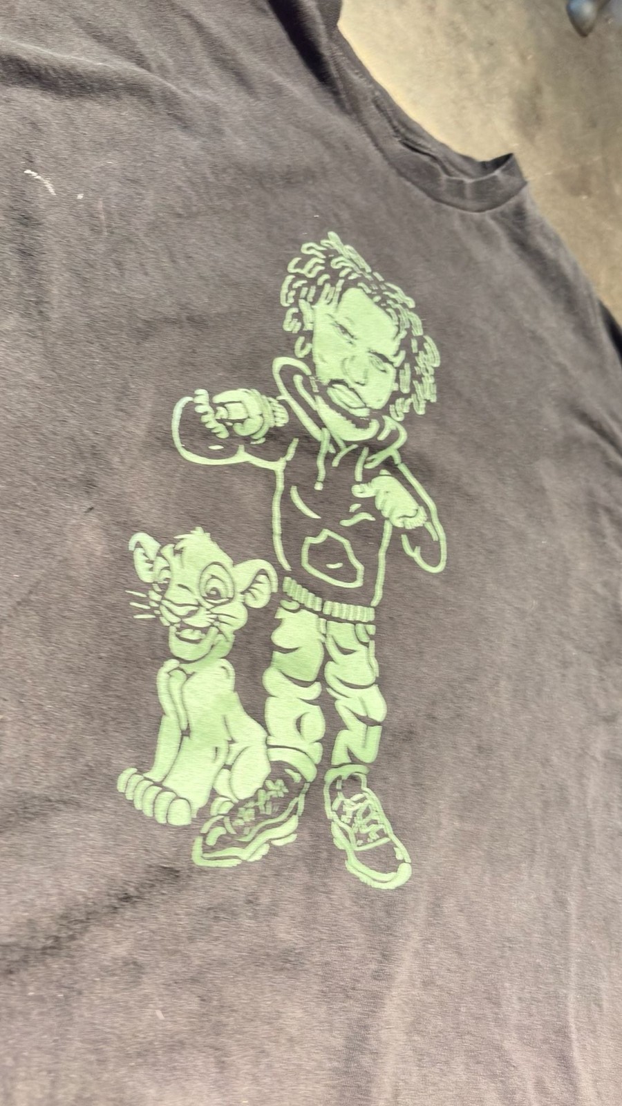 J. Cole Dreamville Simba Cartoon Graphic Long Sleeve T-Shirt