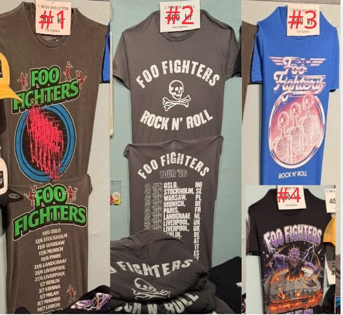 Foo Fighters Tour 2026 Shirt Concert Rock Band Merch Reprint
