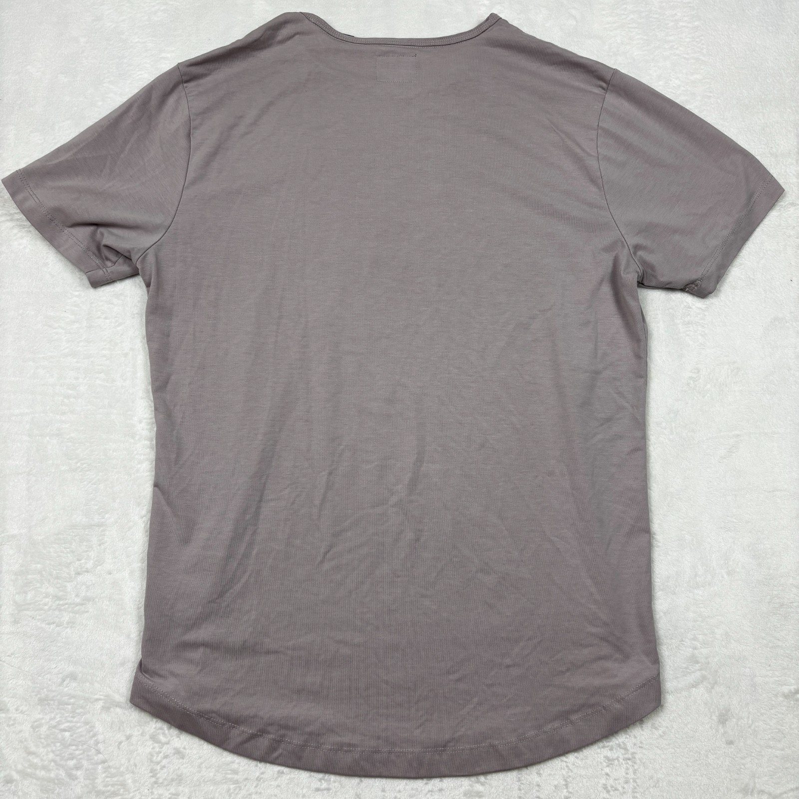Cuts Curve Hem T Shirt Mens L Pink Mauve Pyca Pro Stretch Athletic Tee