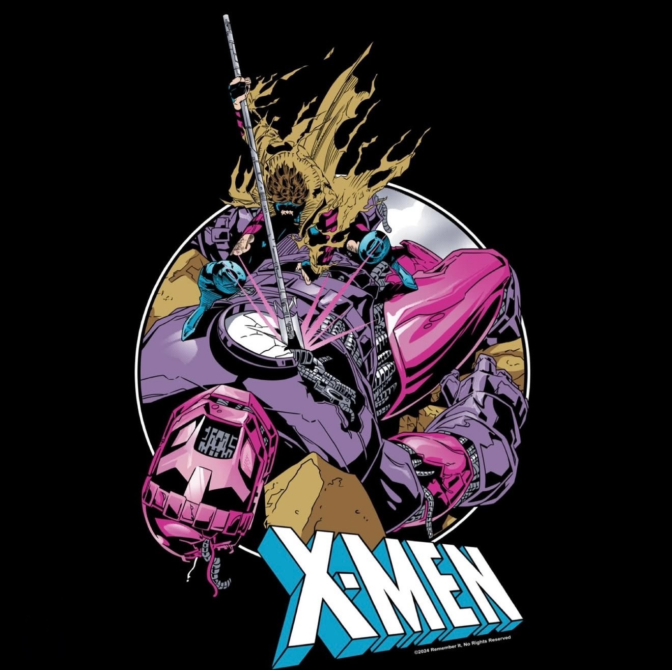 X-Men Gambit Remember It Tee Shirt marvel 97 whitegold industries vintage black