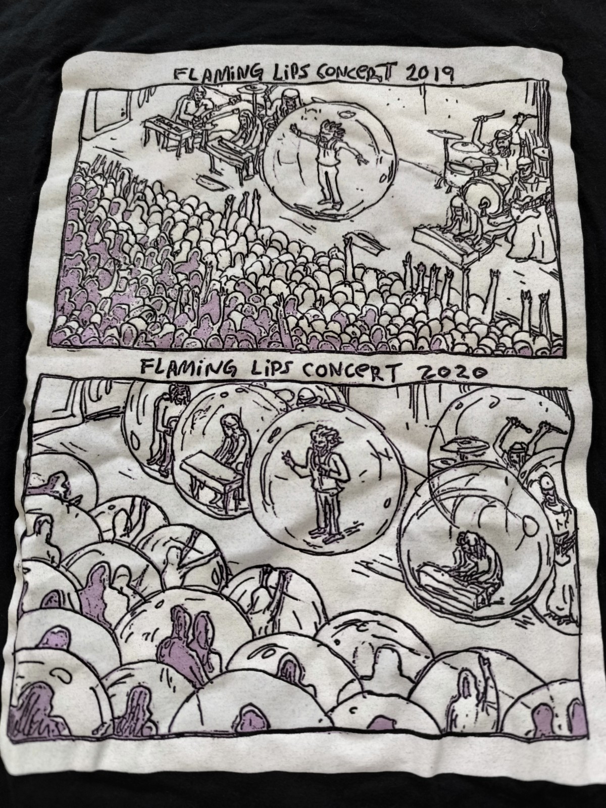 Flaming lips comic coachella 2004 flashback bubble performance shirt small