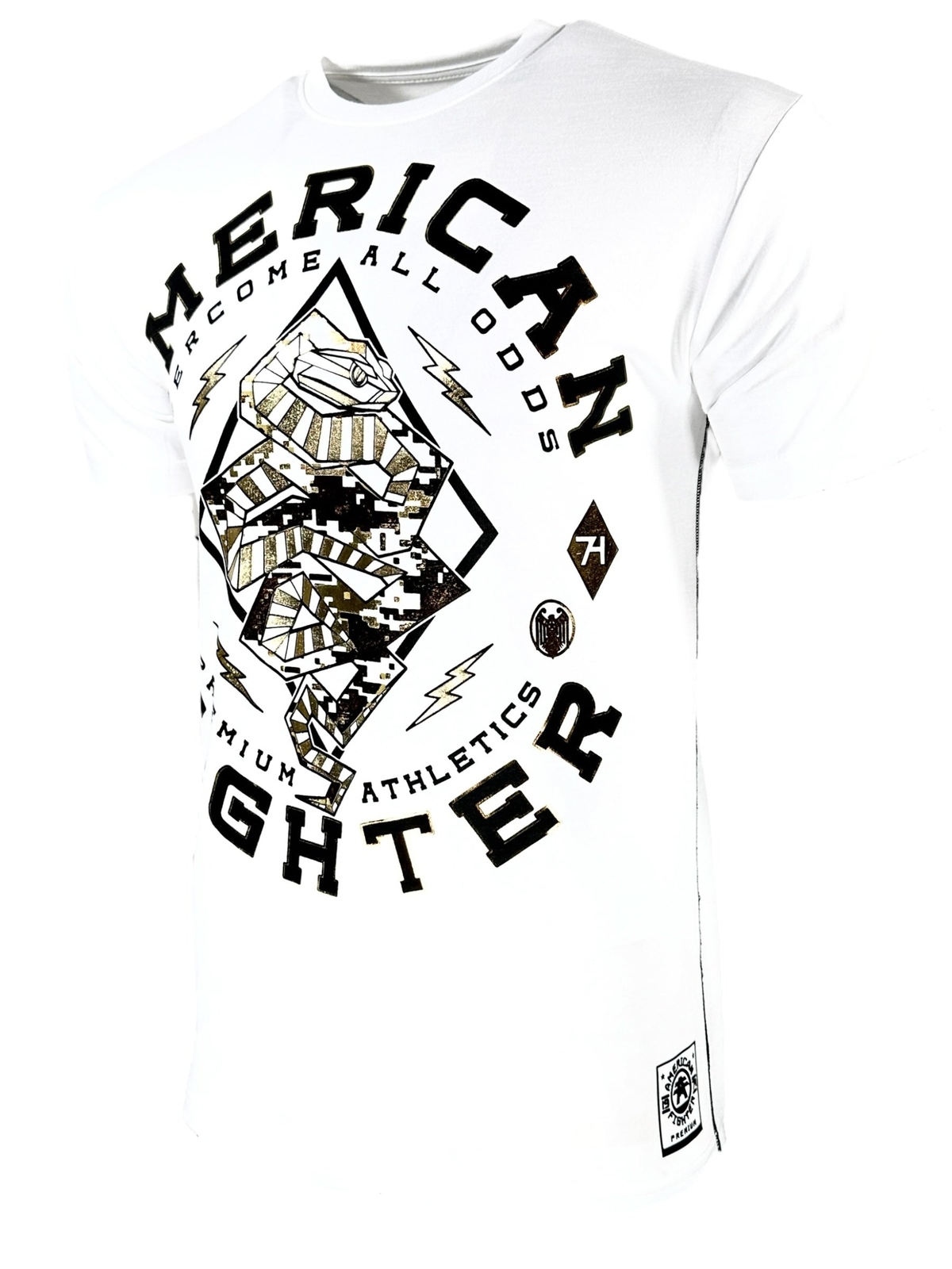American Fighter Men’s T-Shirt Densmore Premium Athletic White xS-4XL