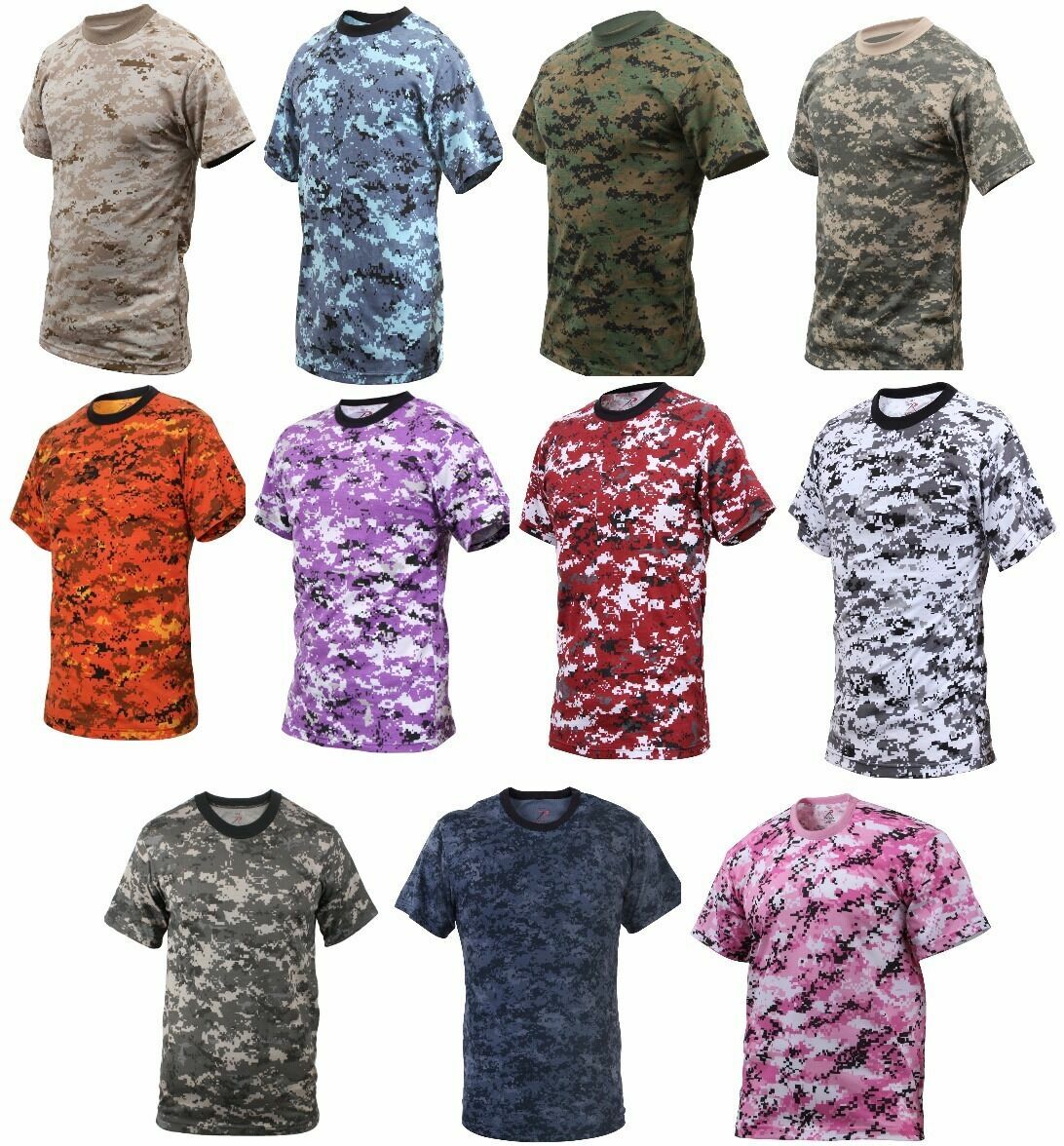 MAY DAY SALE! T-Shirt Digital Camouflage Camo Rothco Military Style Tagless