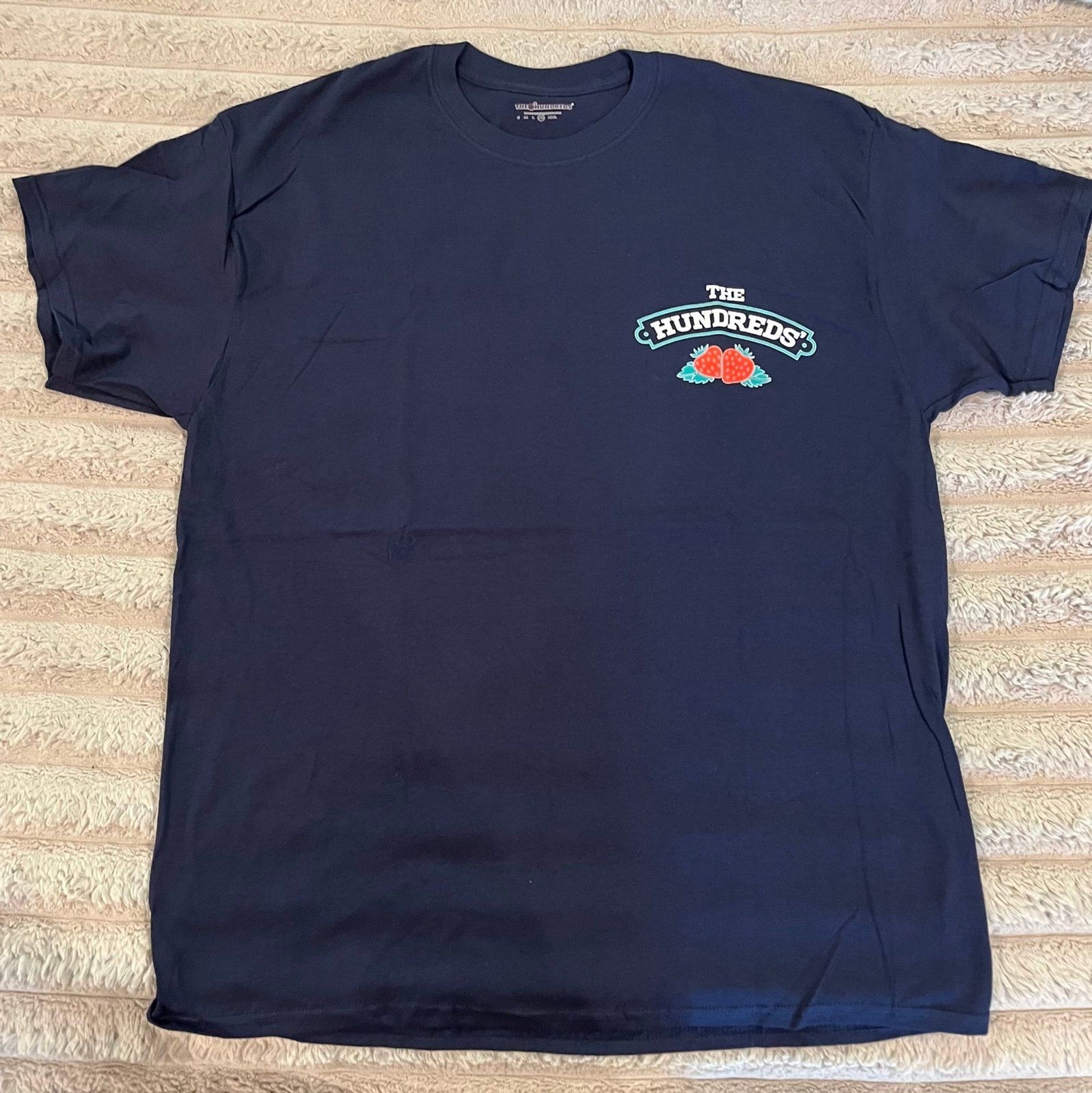The Hundreds Strawberry Logo T-Shirt – Men’s XL – Navy – NWOT