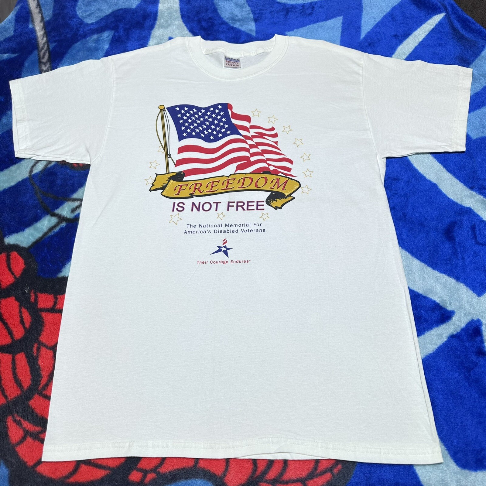 2000s Freedom Is Not Free National Memorial For Disable Veterans T-Shirt Size L