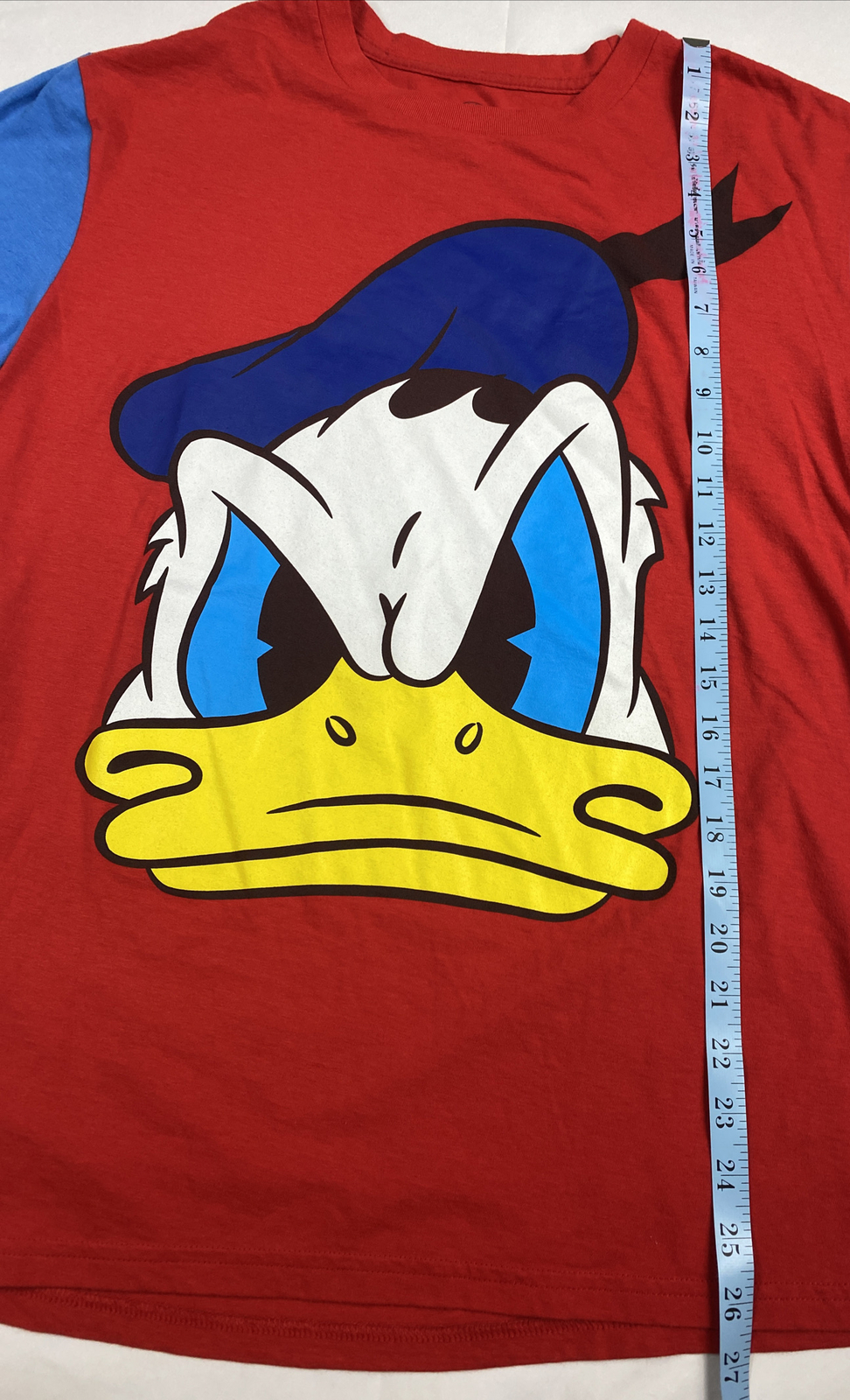 Mickey & Co Donald Duck Colorblock Tee Medium Short Sleeve Multicolor 90s Y2K