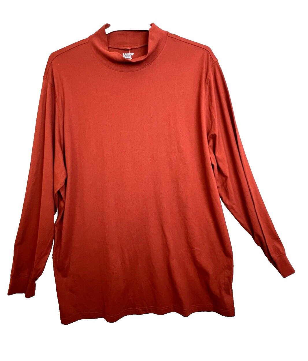 Land’s End Super T Men’s 2XL Burgundy Long Length Outdoors Casual Work Layering