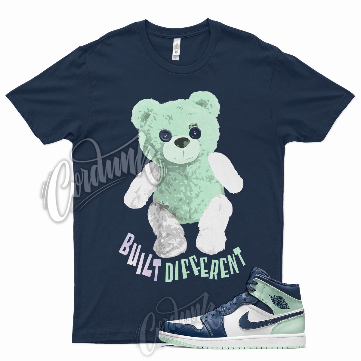 Navy BD T Shirt for J1 1 Mystic Blue Mint Foam 6 Tropical Twist Low Mid 5