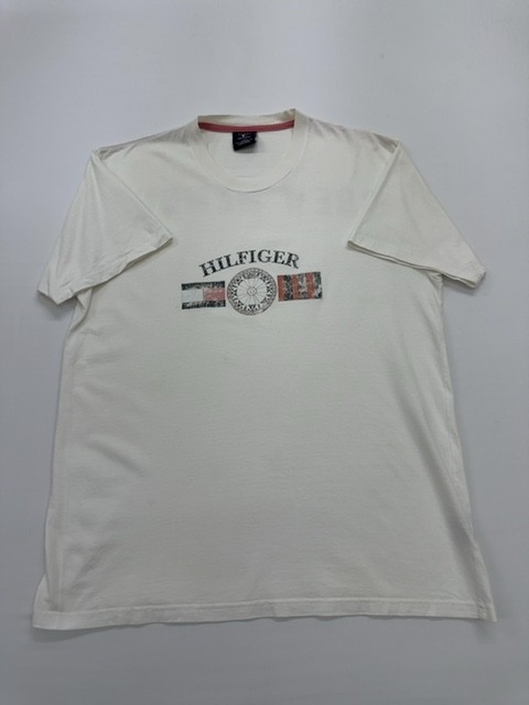 Tommy Hilfiger Men’s T-Shirt White Graphic Logo Size L Regular