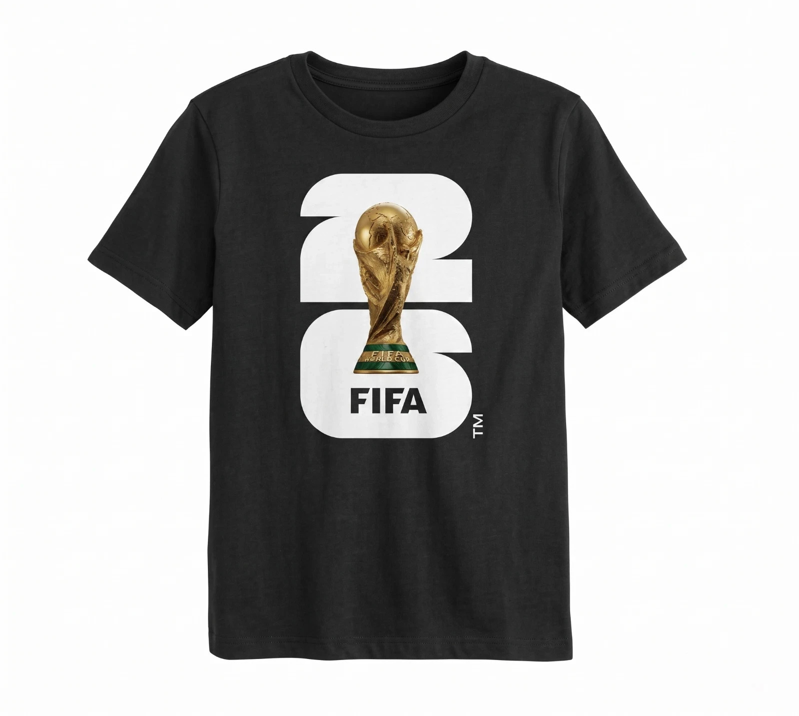 FIFA World Cup 2026 Logo T-Shirt Black With Trophy Officially FREESHIPS S-5XL