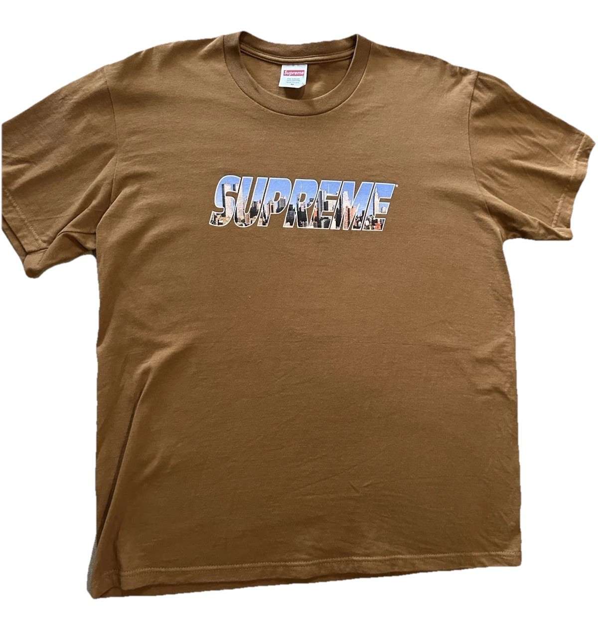 Supreme Gotham Tee New York Brown Size M 100% Authentic READ