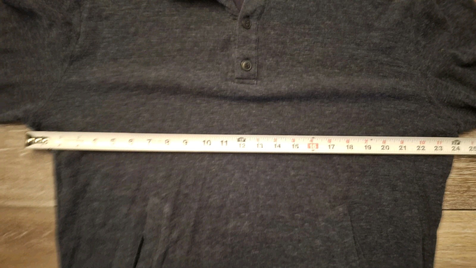 Grayers Athletics Mens XXL Henley Shirt Gray Cotton Nylon Blend Long Sleeve 2XL