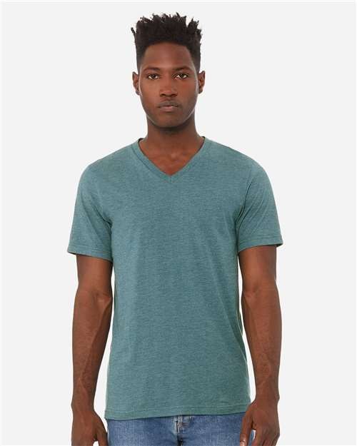 BELLA + CANVAS 3005CVC Unisex Heather CVC V-Neck Tee
