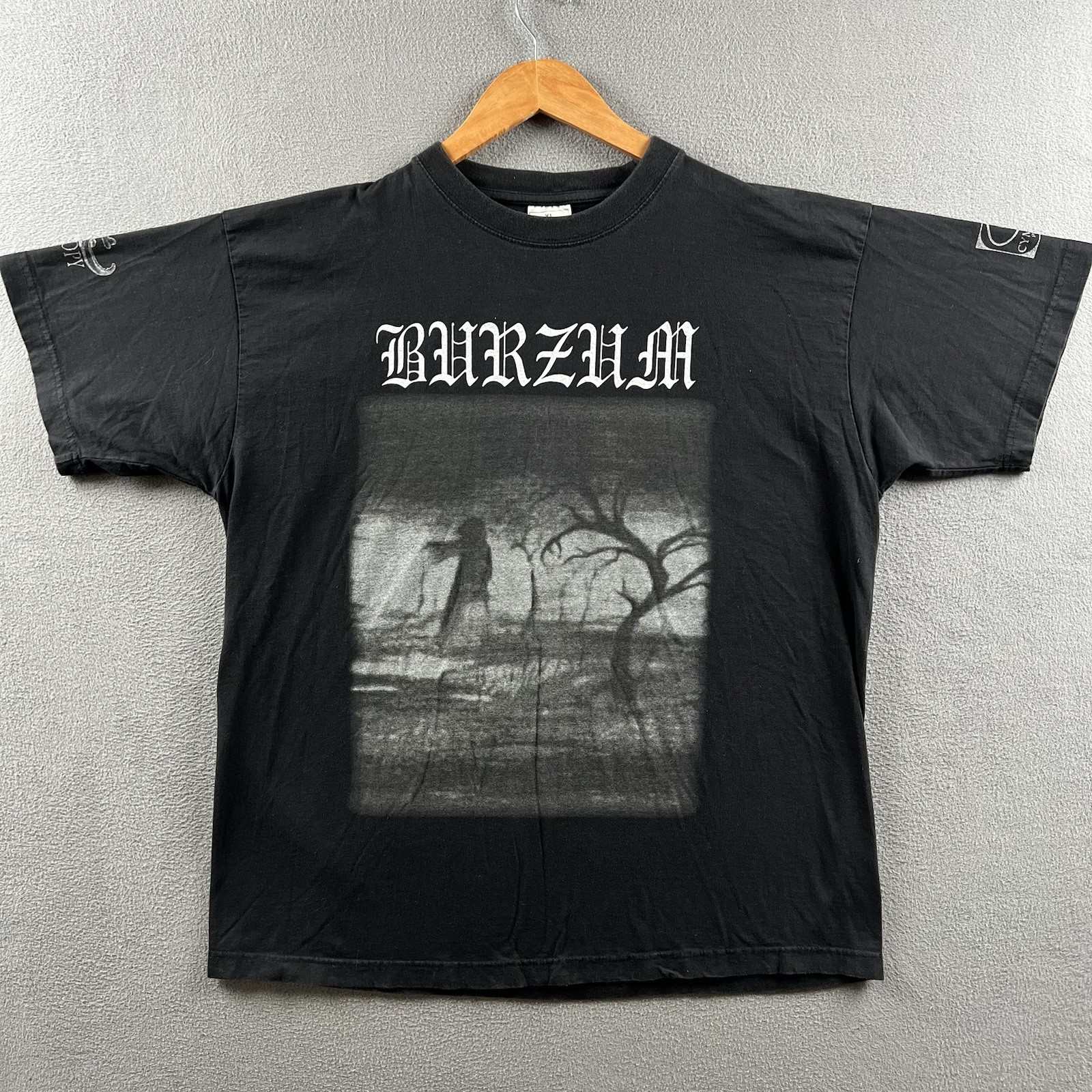 Vintage 1Burzum Shirt Mens XL Black When Night Falls Misanthropy Records RARE OG