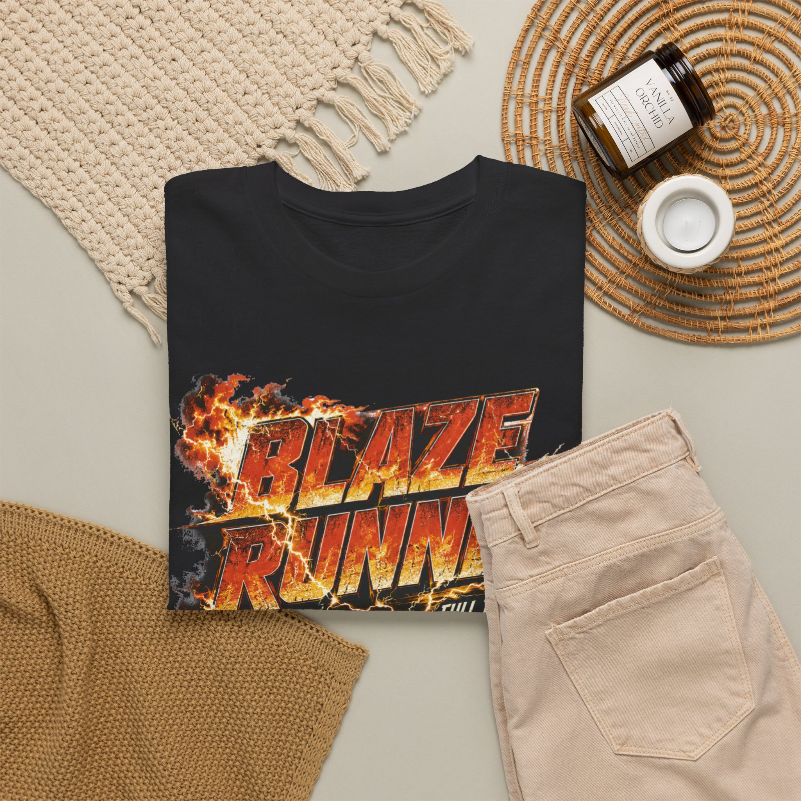 Blaze Runner Full Throttle Classic Muscle Car Graphic T-Shirt