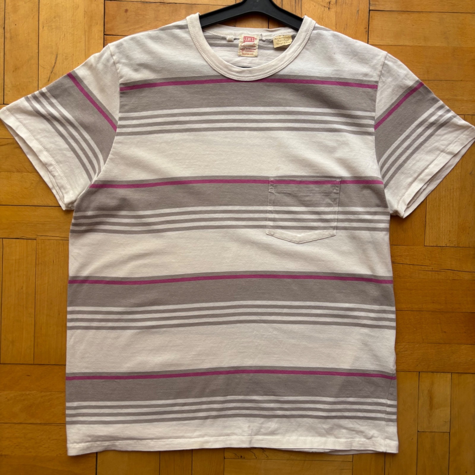 Levis Vintage Clothing LVC 1950s Sportswear Striped Pocket Tee Portugal L