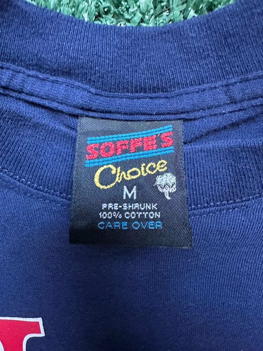 Vintage Soffe Choice US Navy Graphic T-Shirt USN Crest Logo Navy Blue Size M