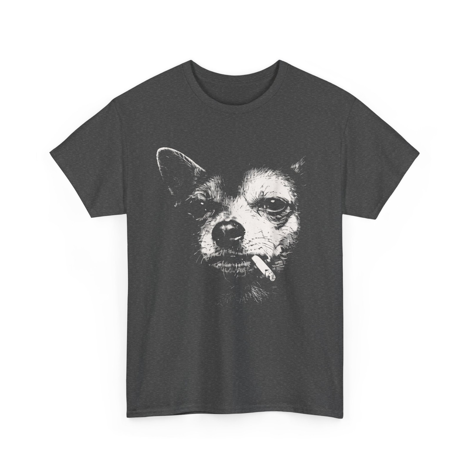 Dog Smoking Cigarette Funny Chihuahua Meme T-Shirt