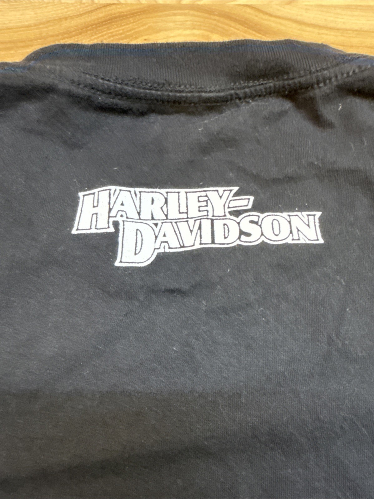 Vintage Harley Davidson Malaysia T-Shirt Black Viking Design Size Large