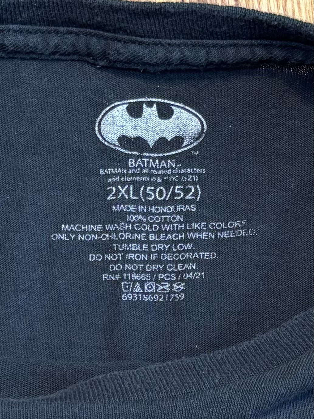 Batman Neon Bat Signal DC Comics 2XL Graphic T-Shirt
