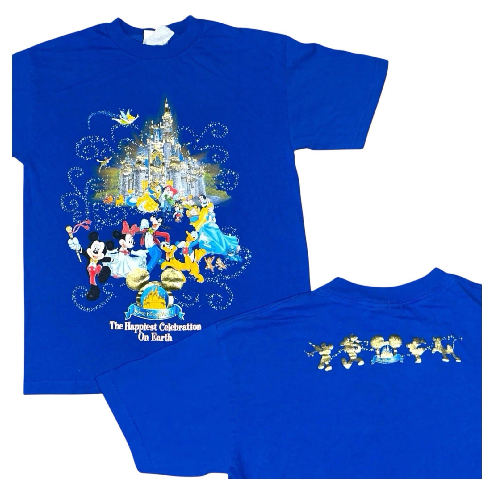 Vintage Disney World The Happiest Celebration On Earth Castle T Shirt 90s Size M