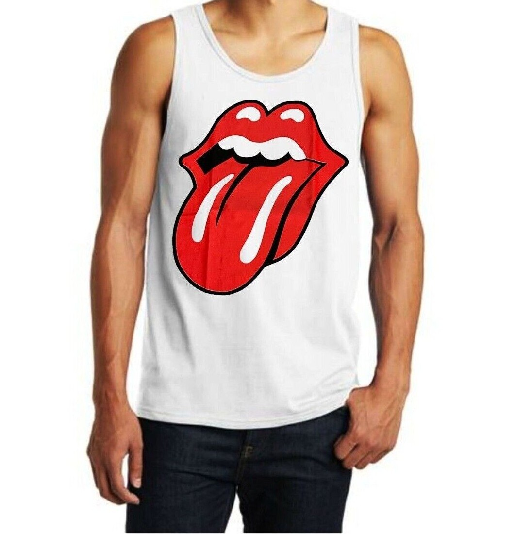 ROLLING STONES CLASSIC TONGUE PUNK ROCK Band Tank Top (Various Colors)