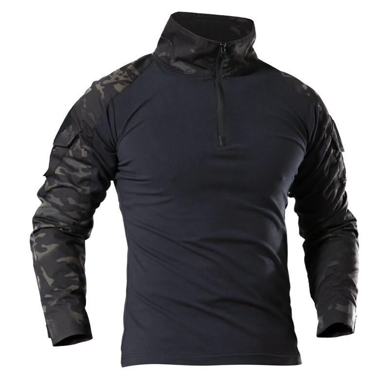 Mens Tactical T-Shirt Long Sleeve Us Army Military Combat Shirts Hiking
