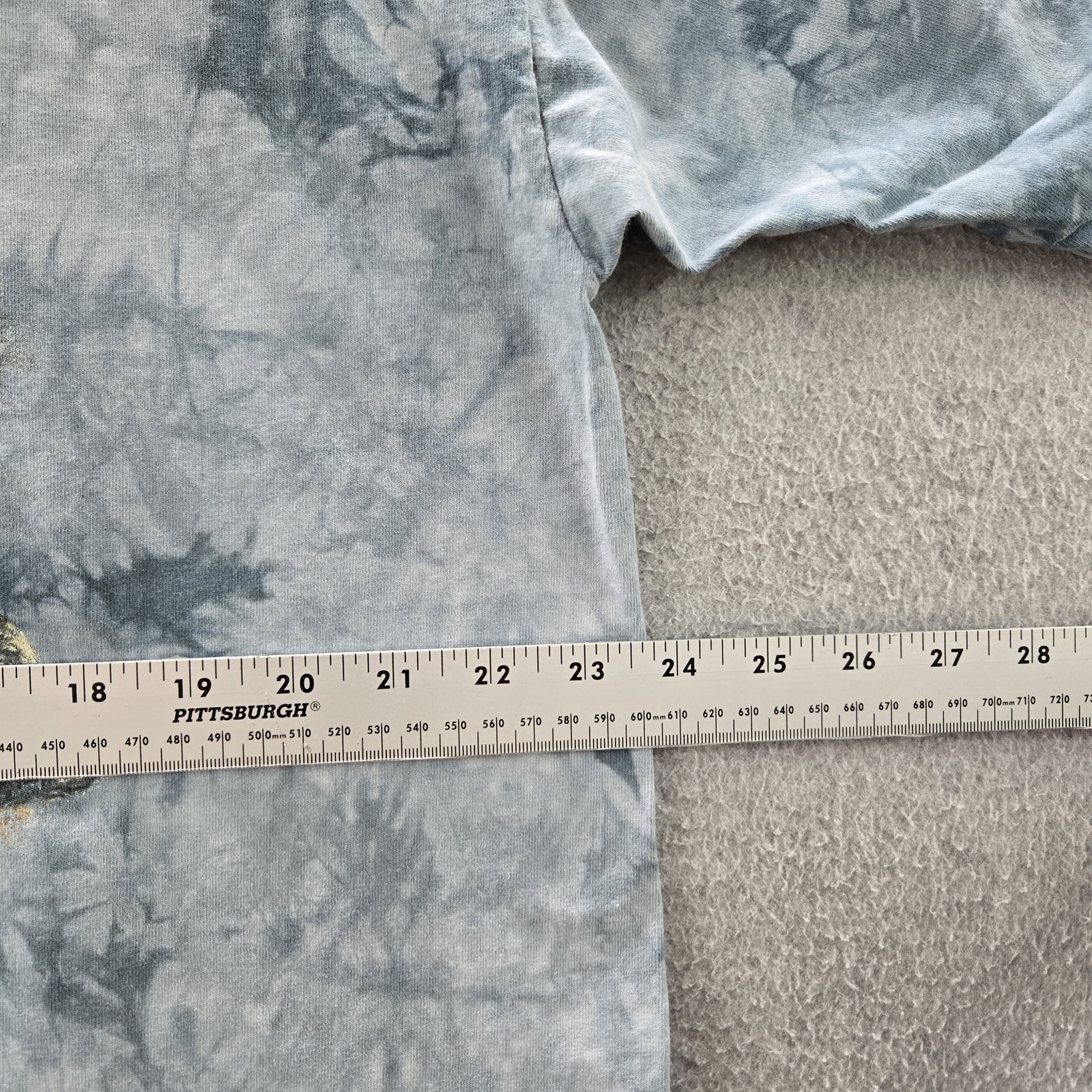VINTAGE Polar Graphics U.S.A. Men Shirt XL Blue Tie Dye Bear Forest Gorpcore