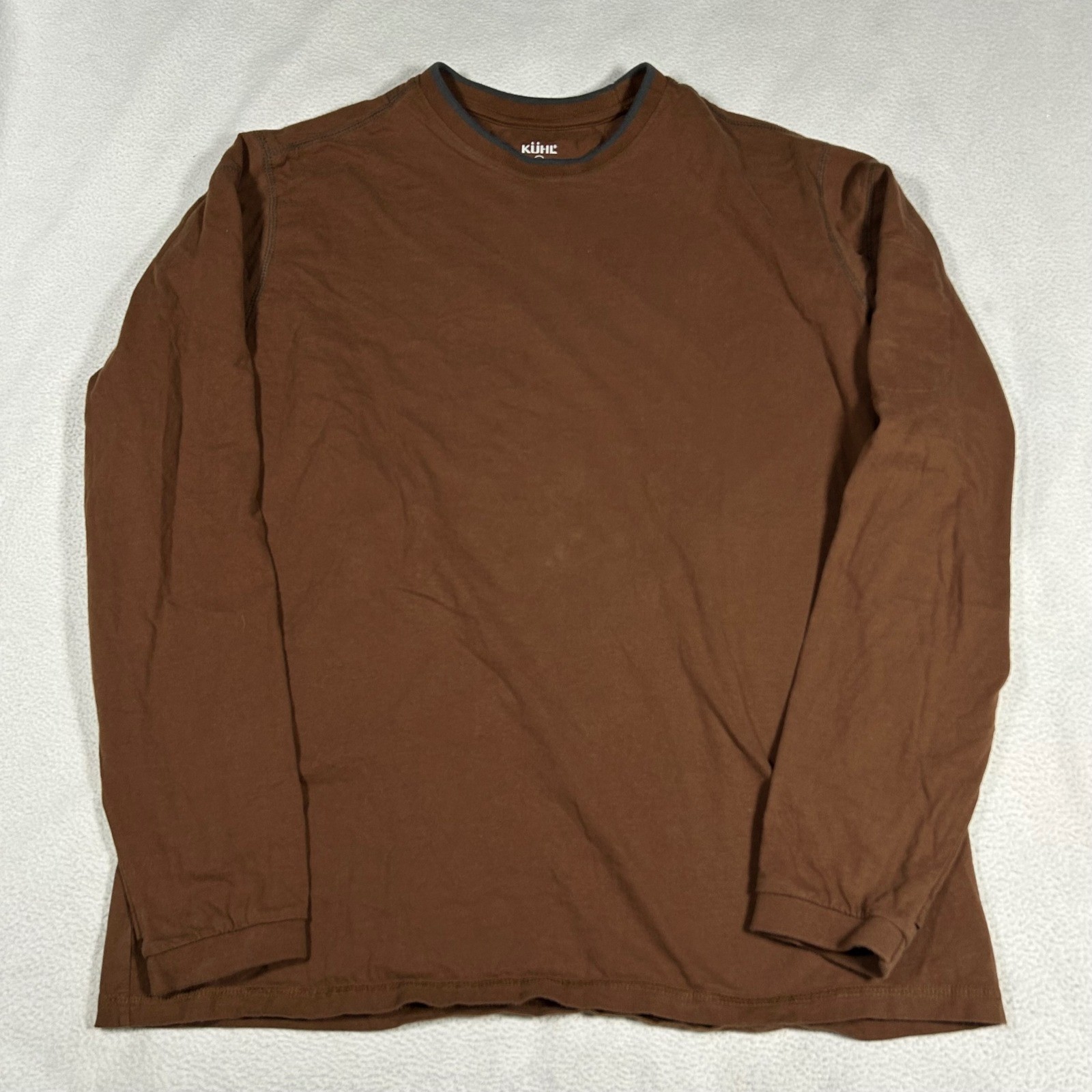 Kuhl Kommando Shirt Mens XL Brown Organic Cotton Long Sleeve Wildfibre