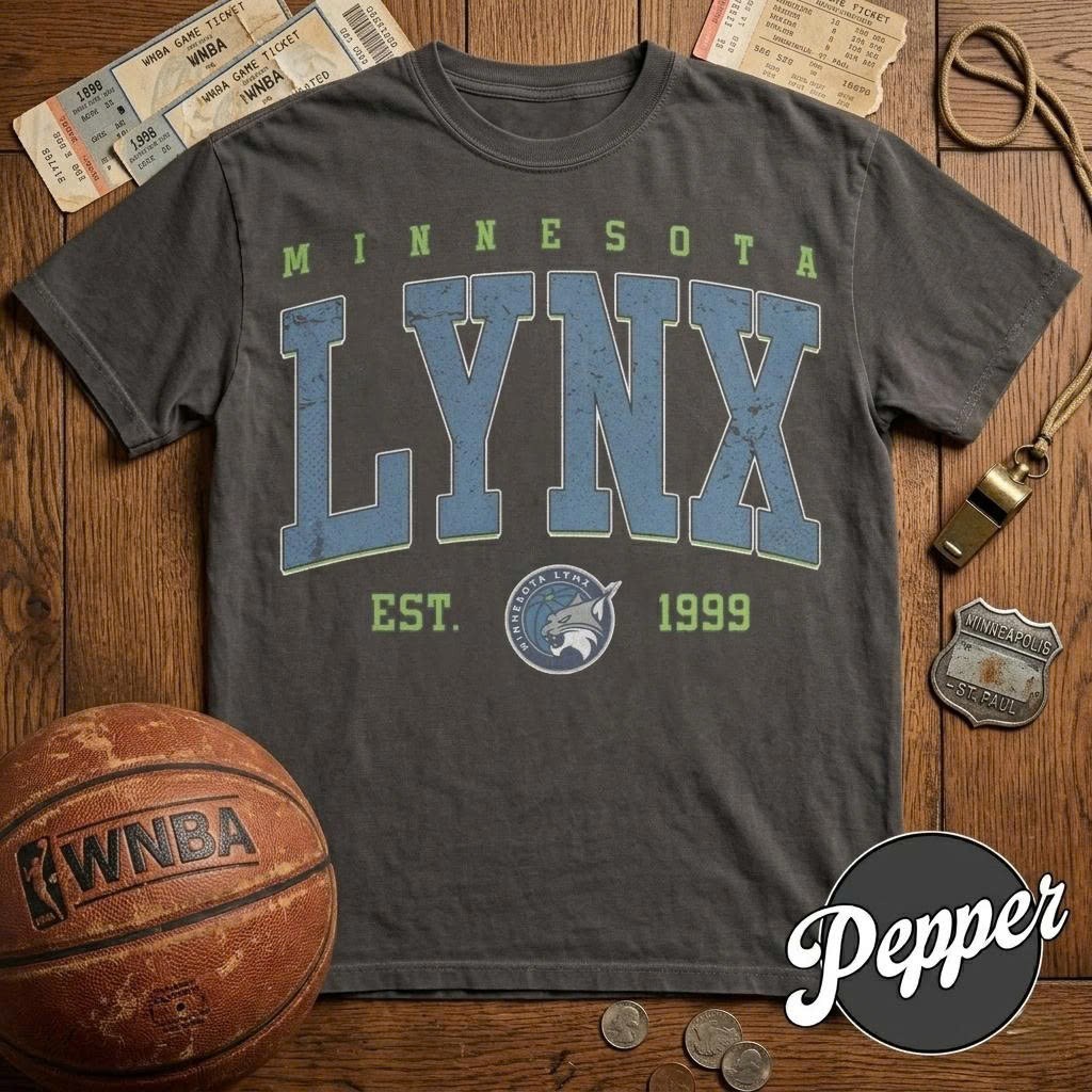 Vintage Minnesota Lynx Shirt Basketball Comfort Colors Tee 1999 MN WNBA Fan Gift
